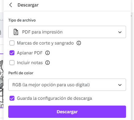 descarga de documentos del libro para colorear