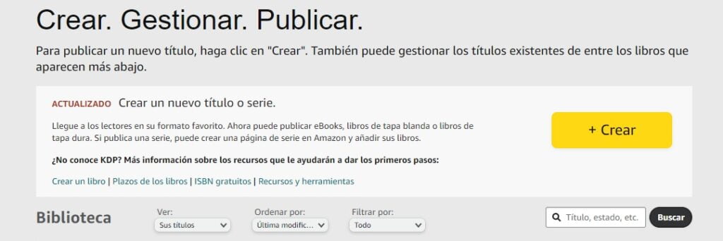 configuración de cuenta en Amazon para publicar el libro para colorear